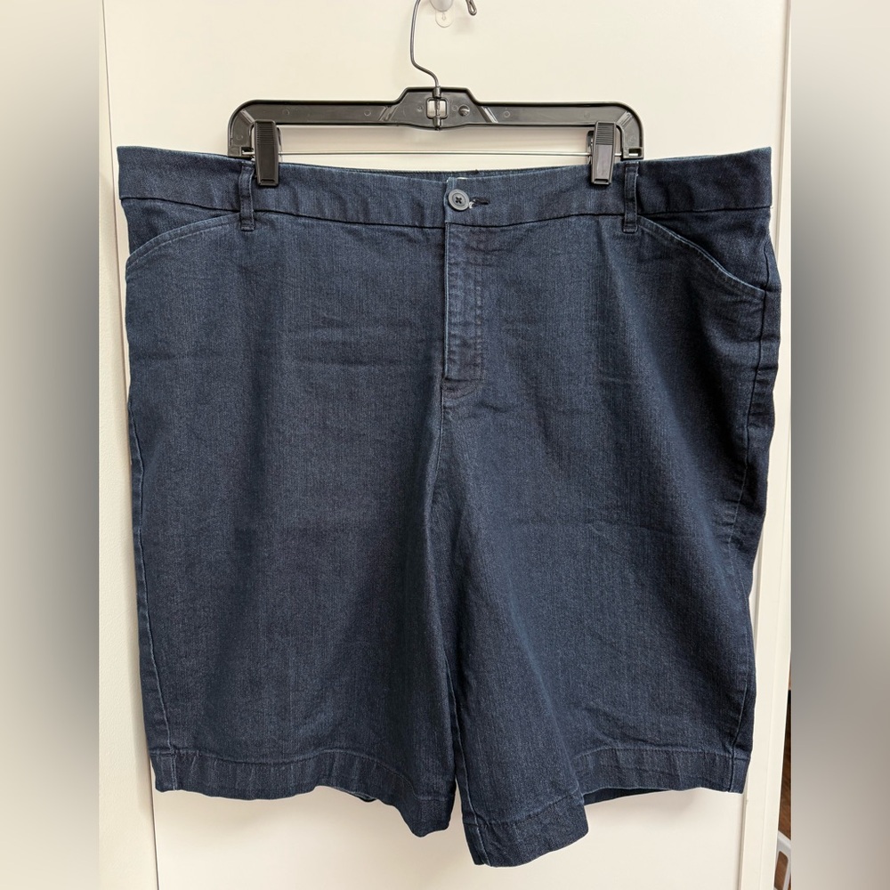 St. John's Bay Dark Blue Denim Bermuda  Shorts